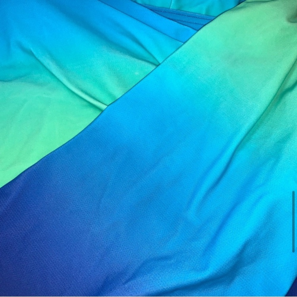 Blue Ombré Slimming Surplice One Piece - Picture 8 of 13